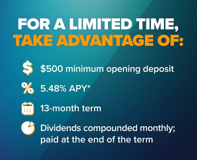13 Month 5.48% CD promo